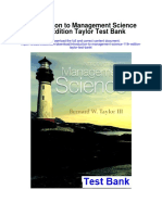 Introduction To Management Science 11th Edition Taylor Test Bank
