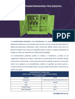 Especificacion 50KVA 1F 13.5KV