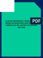 Plan de Prevencion y Reduccion Del Riesgo de Desastres Ante Incendios Forestales Del Distrito de Acocro 2021 2025