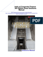 Fundamentals of Corporate Finance Canadian 9th Edition Ross Solutions Manual