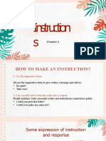 Instructions Kelas 8