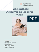 Caracteristicas Distintivas de Los Seres Vivos