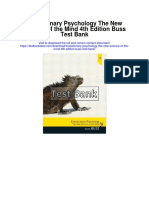 Evolutionary Psychology The New Science of The Mind 4th Edition Buss Test Bank