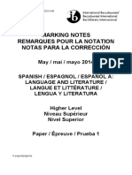 Spanish A Language and Literature Paper 1 HL Markscheme Spanish