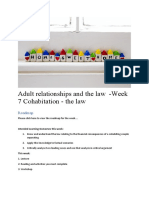 Week 7 - Word Version of Sway Adult Relationships and The Law - Week 7 Cohabitation - The Law