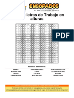 Sopa de Letras de Trabajo en Alturas