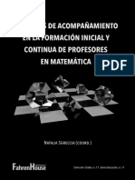 Procesos de Acompañamiento en La Formación Inicial Y Continua de Profesores en Matemática
