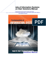 Fundamentals of Information Systems 8th Edition Stair Solutions Manual