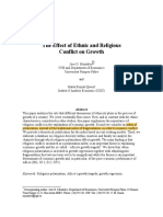 Montalvo y Reynal-Querol (2002) The Effect of Ethnic and Religious Conflict On Growth