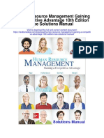 Human Resource Management Gaining A Competitive Advantage 10th Edition Noe Solutions Manual