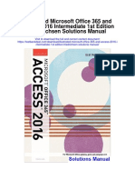 Illustrated Microsoft Office 365 and Access 2016 Intermediate 1st Edition Friedrichsen Solutions Manual