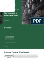 TPT 510 Topic 3 - Warehouse in Relief Operation