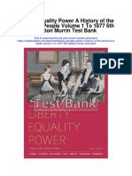 Liberty Equality Power A History of The American People Volume 1 To 1877 6th Edition Murrin Test Bank