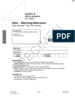 Specimen QP - Paper 1 OCR (A) Physics AS-level