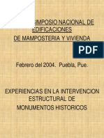 (2004) - Experiencias en La Intervencion Estructural de Monumentos Históricos