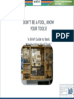 Don'T Be A Fool, Know Your Tools!: A Brief Guide To Basic Woodworking Hand Tools'