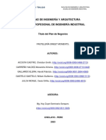 ESTRUCTURA DEL PLAN DEL PROYECTO. Final