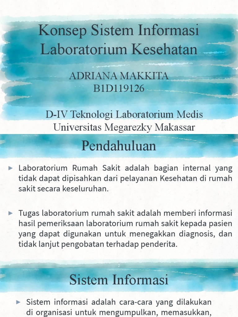 Konsep Sistem Informasi Laboratorium Kesehatan | PDF