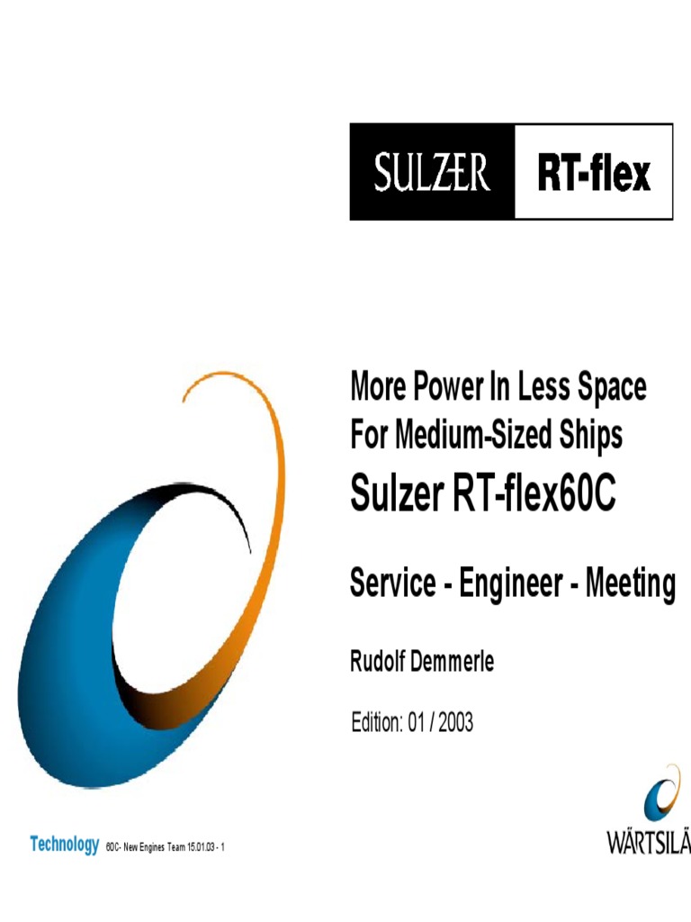Sulzer RT-flex60C Engine Overview | PDF | Piston | Bearing (Mechanical)