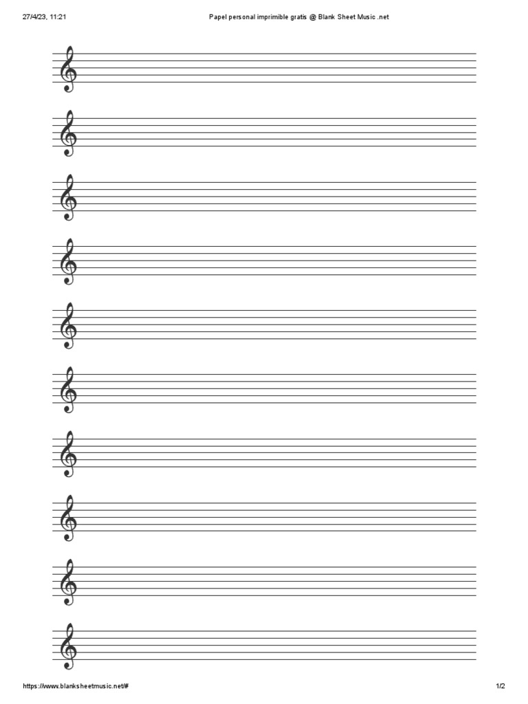 Imprimir pauta de musica pdf