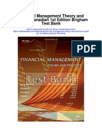 Financial Management Theory and Practice Canadian 1st Edition Brigham Test Bank