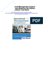 International Management Culture Strategy and Behavior 9th Edition Luthans Test Bank