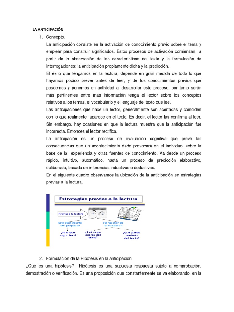 La Anticipación | PDF | Predicción | Hipótesis