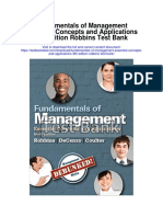 Fundamentals of Management Essential Concepts and Applications 9th Edition Robbins Test Bank