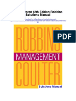 Management 12th Edition Robbins Solutions Manual