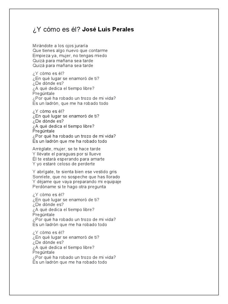 Y Cómo Es él Jose Luis Perales Pdf