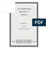 Analisis KKM Kls VC Tema 5