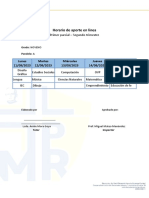 Horario de Aporte de 9°