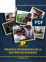 Presencia de La Red PROCOSI en Bolivia 2010