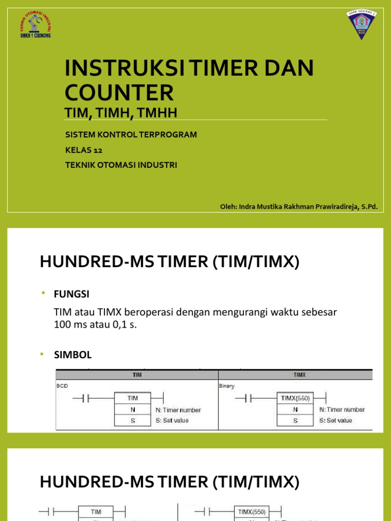 Instruksi Penggunaan Timer dan Counter | PDF