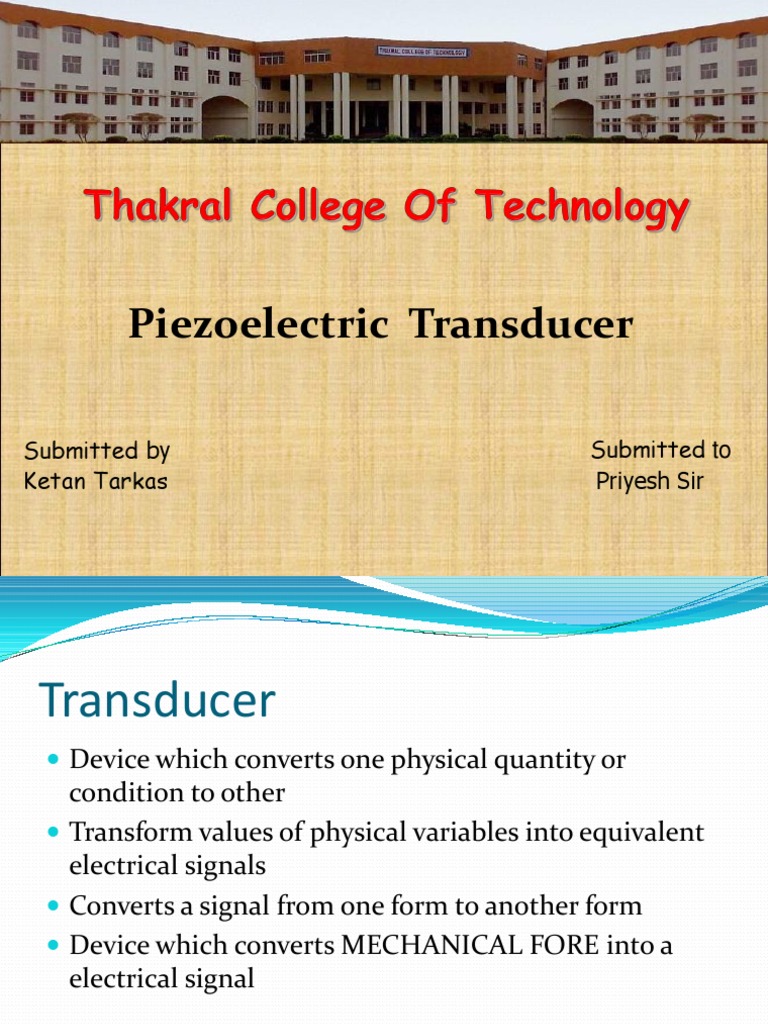 Understanding Piezoelectric Transducers | PDF | Piezoelectricity ...