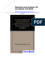 Financial Reporting and Analysis 7th Edition Gibson Test Bank