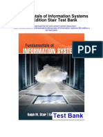 Fundamentals of Information Systems 8th Edition Stair Test Bank