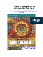 Fundamentals of Management 8th Edition Ricky Griffin Test Bank