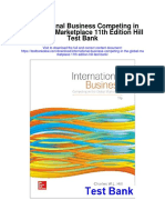 International Business Competing in The Global Marketplace 11th Edition Hill Test Bank