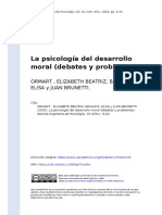 ORMART, ELIZABETH BEATRIZ, BASANTA, (... ) (2002) - La Psicología Del Desarrollo Moral (Debates y Problemas)