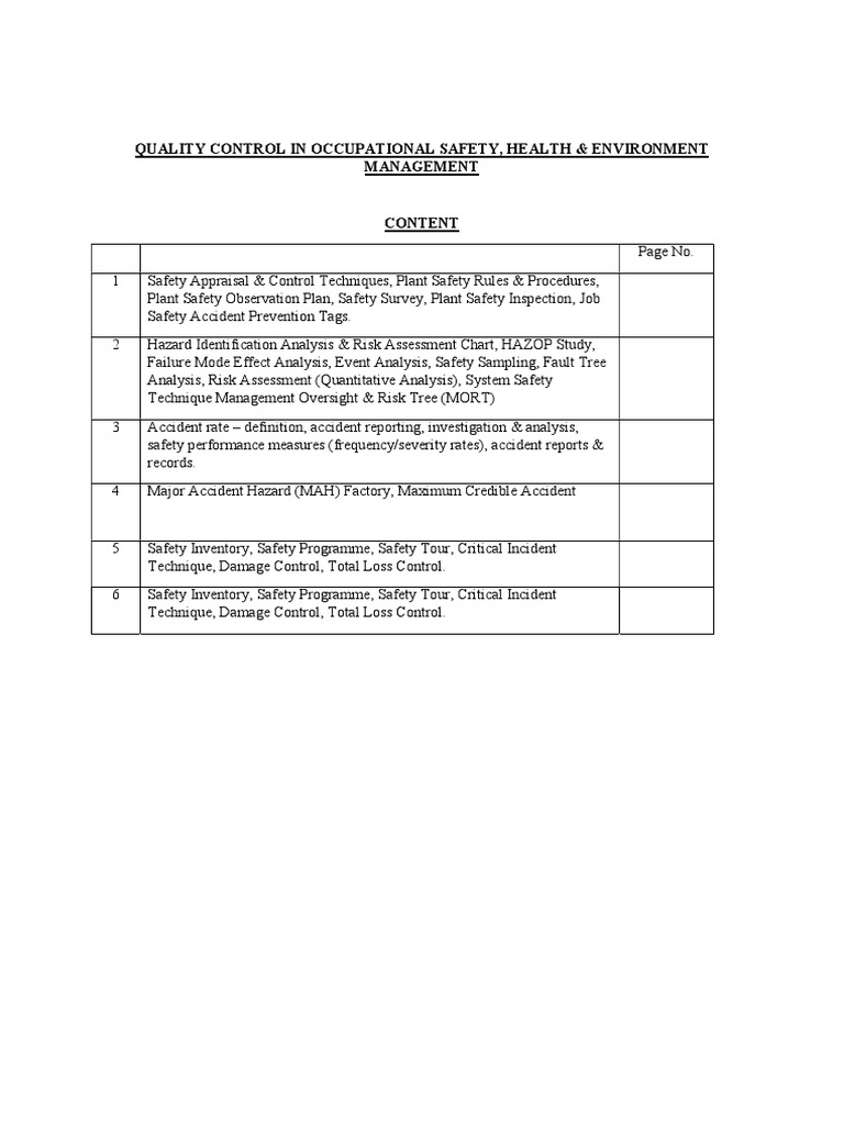 Safety Control Techniques Overview | PDF | Occupational Safety And ...