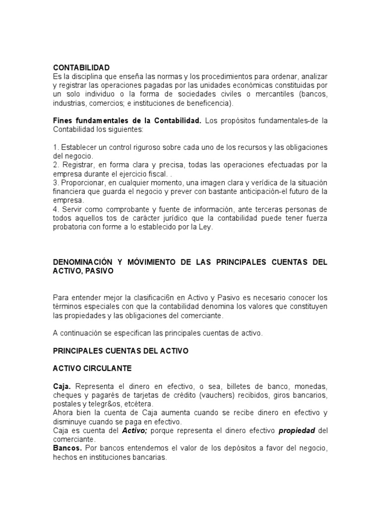 Catálogo de Cuentas Contables | PDF | Bancos | Contabilidad