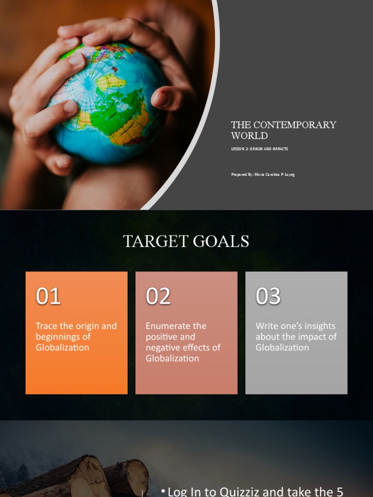 The Contemporary World Lesson 2 Download Free Pdf Globalization