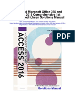 Illustrated Microsoft Office 365 and Access 2016 Comprehensive 1st Edition Friedrichsen Solutions Manual