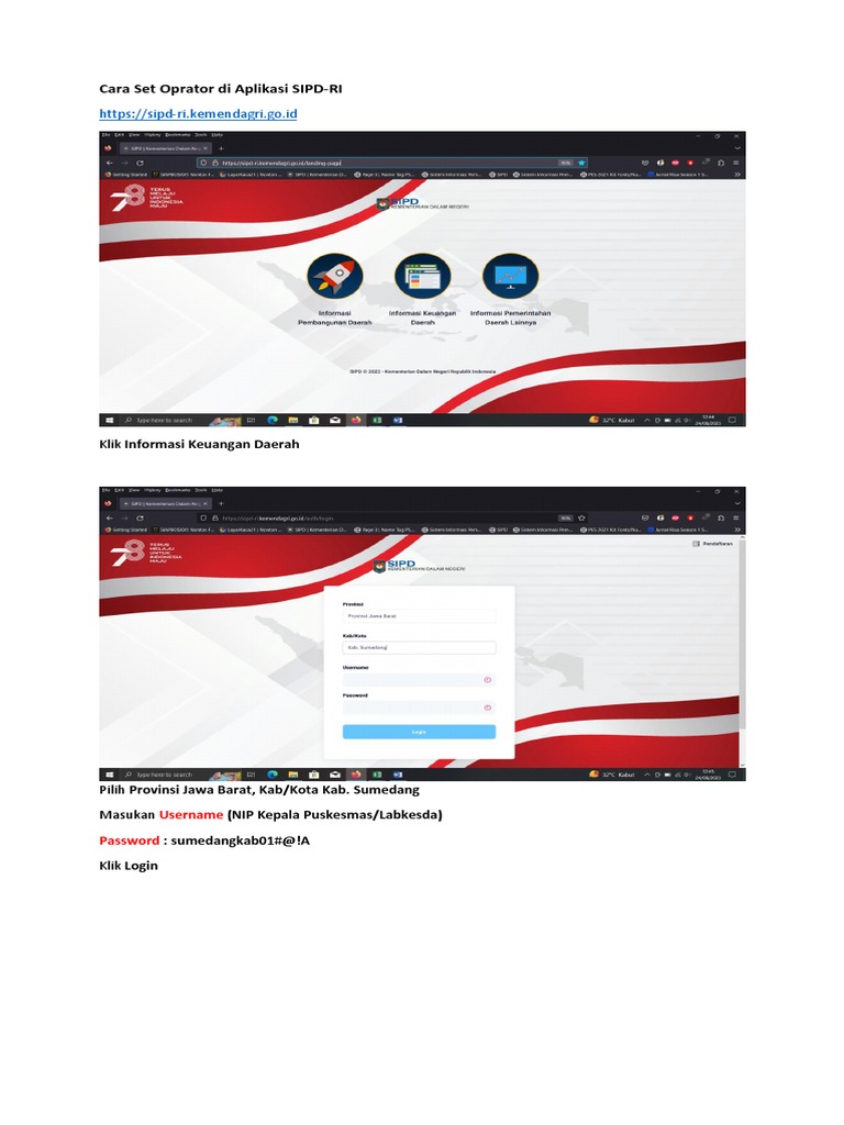 Cara set oprator di aplikasi sipd ri pdf