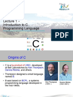 01 Introduction To C Programming Language