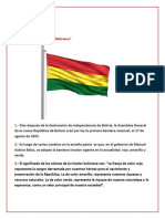 Ficha # 2 La Bandera Boliviana Ciencias Sociales.