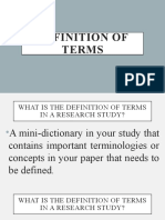 Definition of Terms