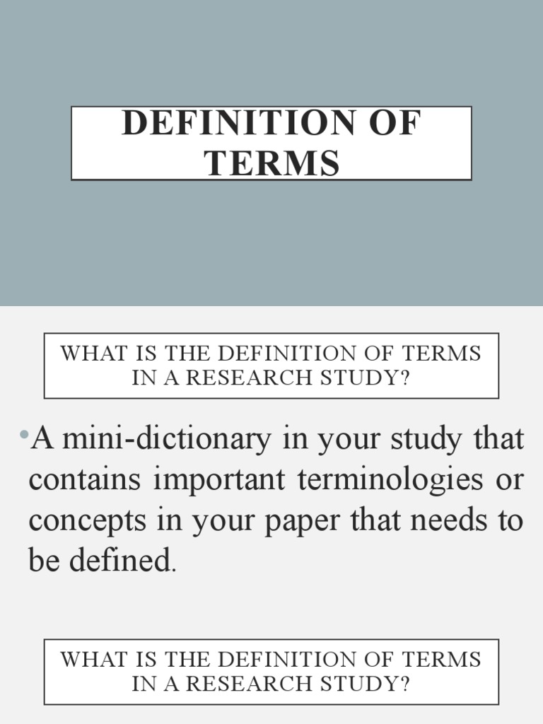 Definition of Terms PDF Definition Jargon Definition of Terms PDF Definition Jargon