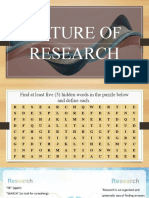 Nature of Research